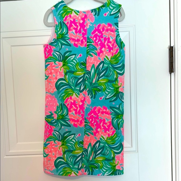 Lilly Pulitzer Pink and Green Pineapple Floral Kids Dress Medium (6-7) - Picture 2 of 3
